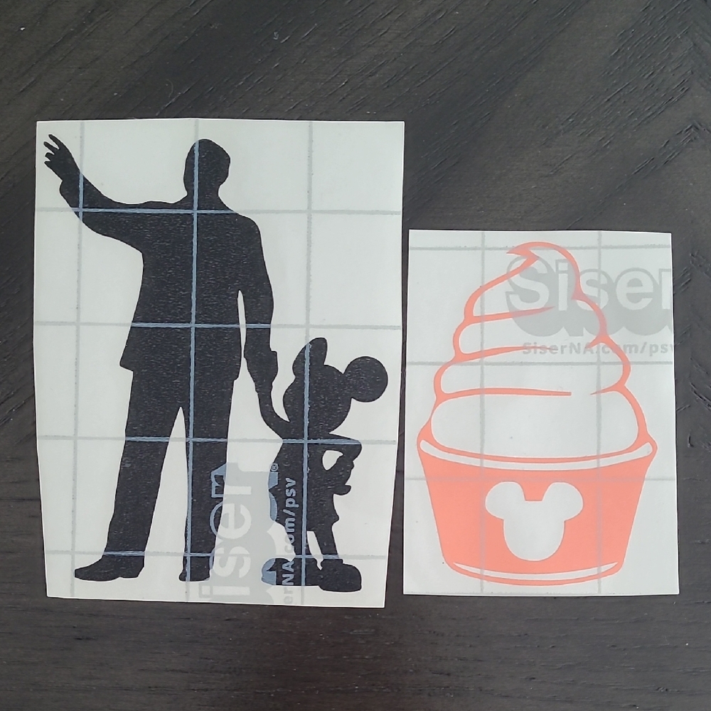 Disney Black and Orange Vinyl Decals